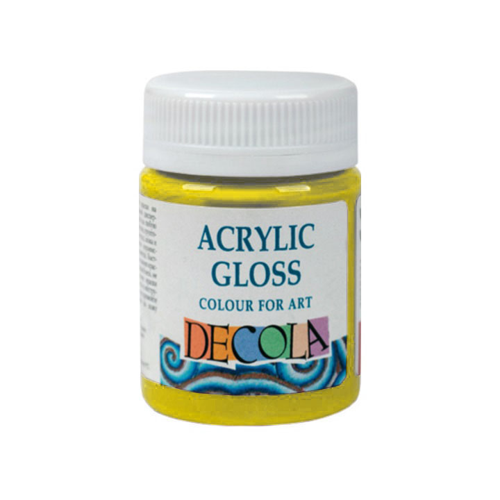 Aκρυλικό χρώμα γυαλιστερό Decola 56 ml – Λεμονί
