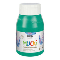 Γυαλιστερές παιδικές δακτυλομπογιές MUCKI 500 ml – Σμαραγδί Πράσινο
