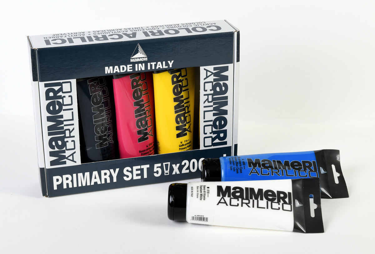 Maimeri Acrilico σετ ακρυλικών χρωμάτων Primary 200 ml