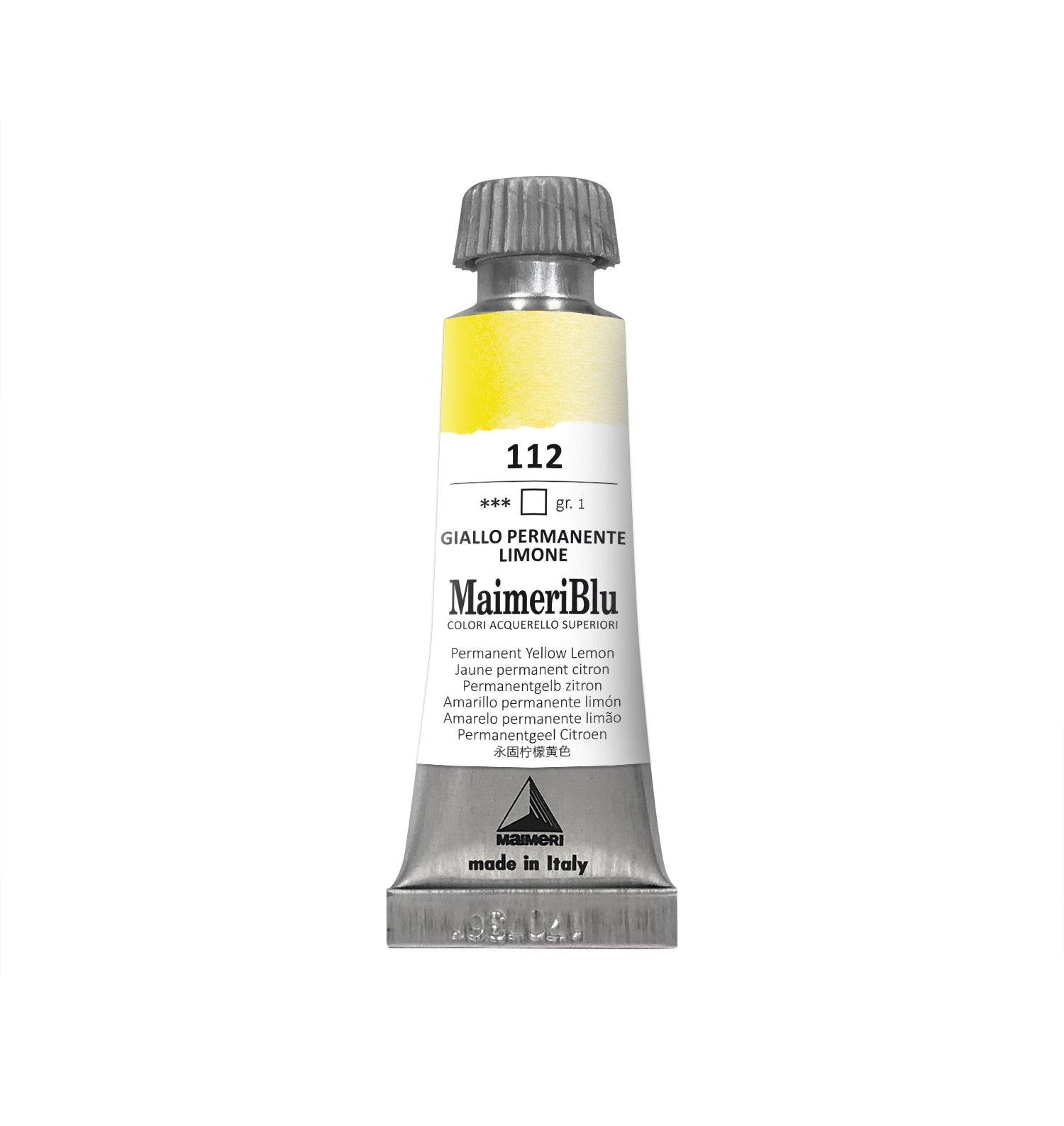 Επαγγελματική ακουαρέλα MAIMERI Maimeri Blu 12 ml – Μόνιμο Κίτρινο Λεμονί