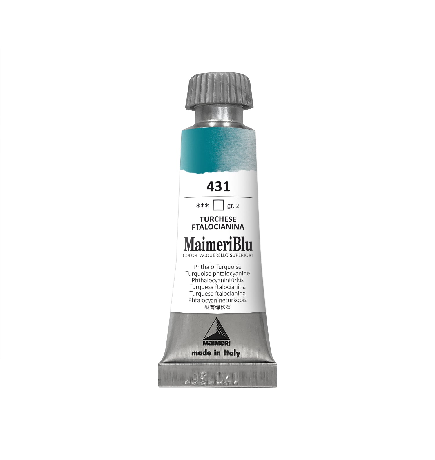 Επαγγελματική ακουαρέλα MAIMERI Maimeri Blu 12 ml – Τυρκουάζ Φθαλοκυανίνης