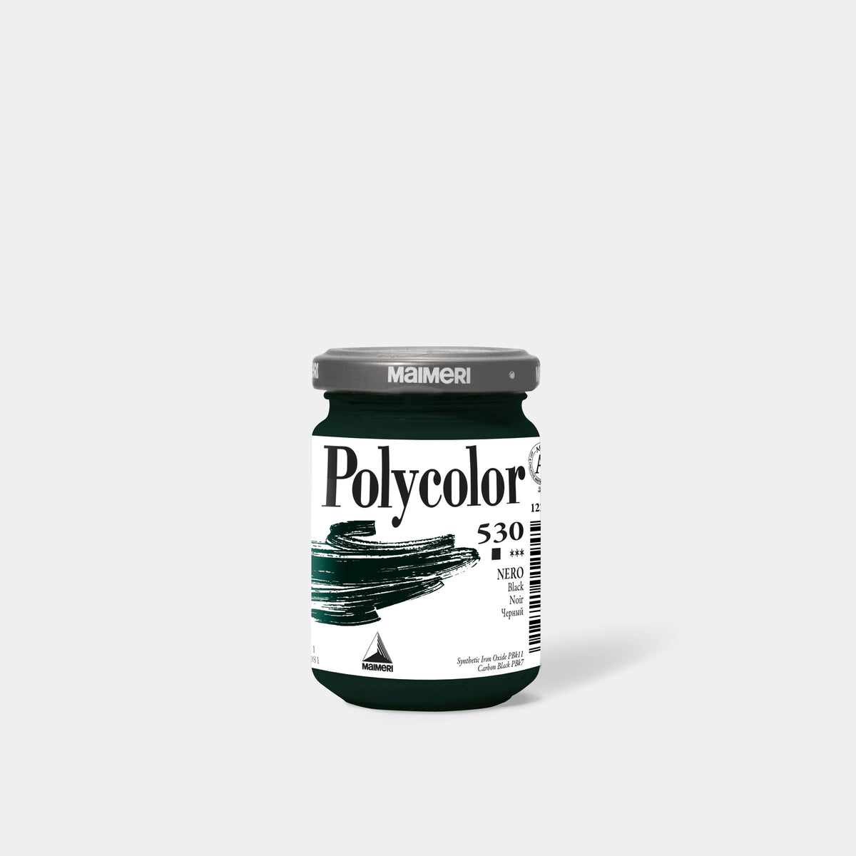 Ακρυλικό χρώμα MAIMERI Polycolor 140 ml – Μαύρο