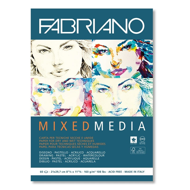 Μαξιλάρι χαρτιού FABRIANO Mixed Media | διαφορετικές διαστάσεις