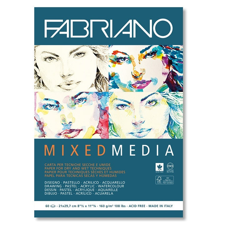 Μαξιλάρι χαρτιού FABRIANO Mixed Media | διαφορετικές διαστάσεις