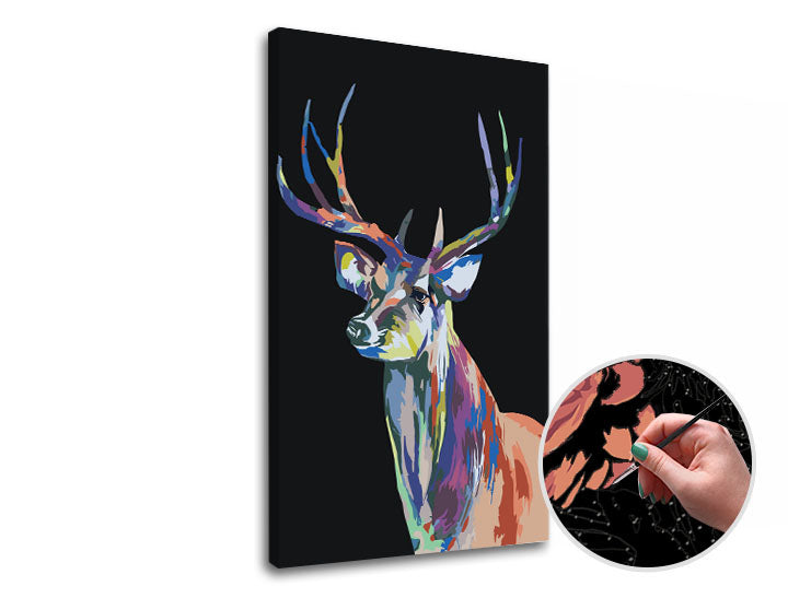 Ζωγραφική με αριθμούς COLOURFUL DEER – στο πλαίσιο