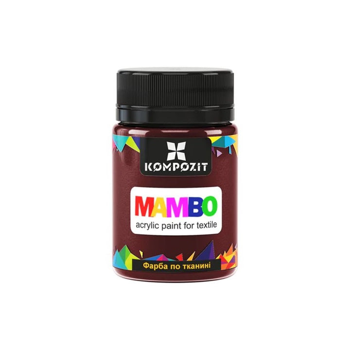 MAMBO Ακρυλική μπογιά για υφάσματα και δέρμα 50ml | Διάφορες αποχρώσεις - 22 καμμένο ουμπέρ