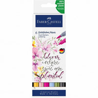 Μαρκαδόροι ακουαρέλας Goldfaber Aqua Dualset Lettering - 6 τεμ