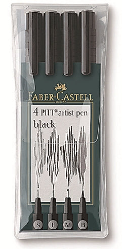 Μαρκαδοροι Art Pen PITT Σετ 4 [S-F-M-B] | διάφορα χρώματα