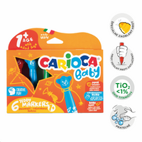 Μαρκαδόροι Carioca Baby με στρογγυλή μύτη, διάφορα χρώματα