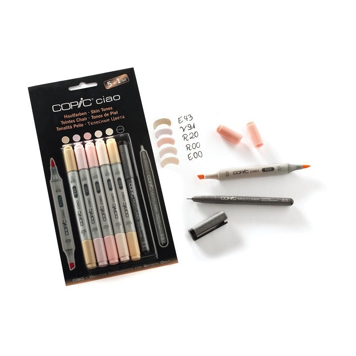 Μαρκαδοροι COPIC Ciao Skin Tones - σετ 5+1