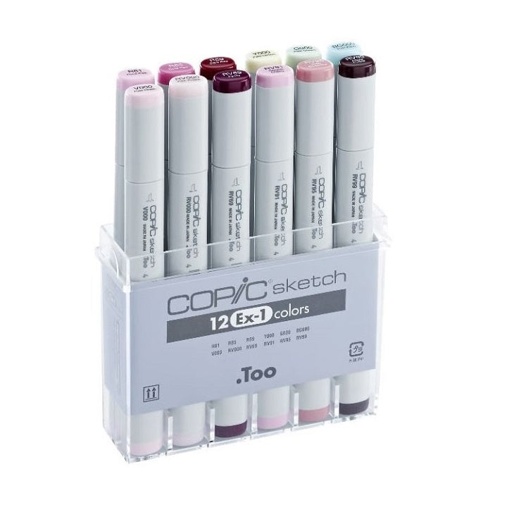 Μαρκαδόροι Copic Sketch Ex-1 - Σετ 12 τεμ