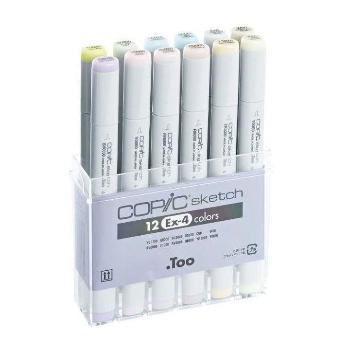 Μαρκαδόροι COPIC Sketch Ex-4 - σετ 12 τεμ