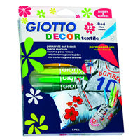 Μαρκαδοροι για υφασμα GIOTTO DECOR textile/ 12 χρώματα