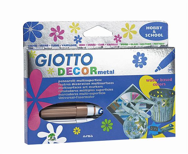 Μαρκαδοροι GIOTTO DECOR μεταλλο - 5 χρώματα