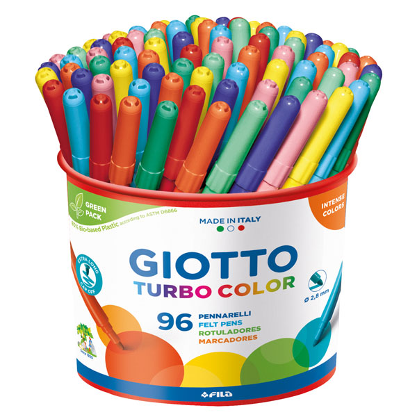 Μαρκαδόροι GIOTTO Turbo Color λεπτοί 96 τμχ