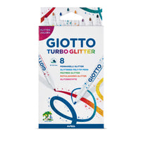 Μαρκαδόροι με γκλίτερ GIOTTO Turbo Glitter 8 τεμ - 2,8 mm