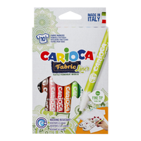 Μαρκαδόροι υφάσματος Carioca, λεπτή μύτη, 10 τμχ, διάφορα χρώματα