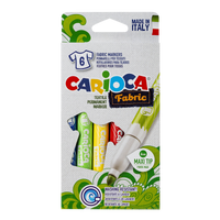 Μαρκαδόροι υφάσματος Carioca, μύτη maxi, διάφορα χρώματα