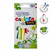Μαρκαδόροι υφάσματος Carioca, μύτη maxi, διάφορα χρώματα