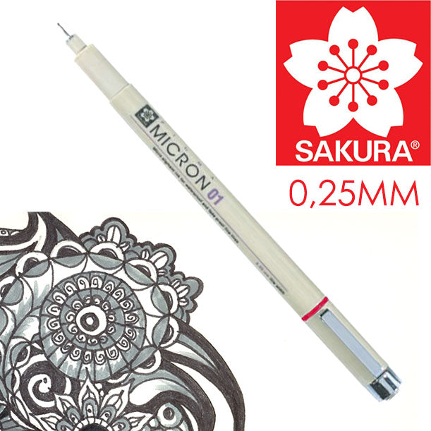 Μαρκαδορος σχεδιου SAKURA Pigma Micron BLACK | διαφορα παχη