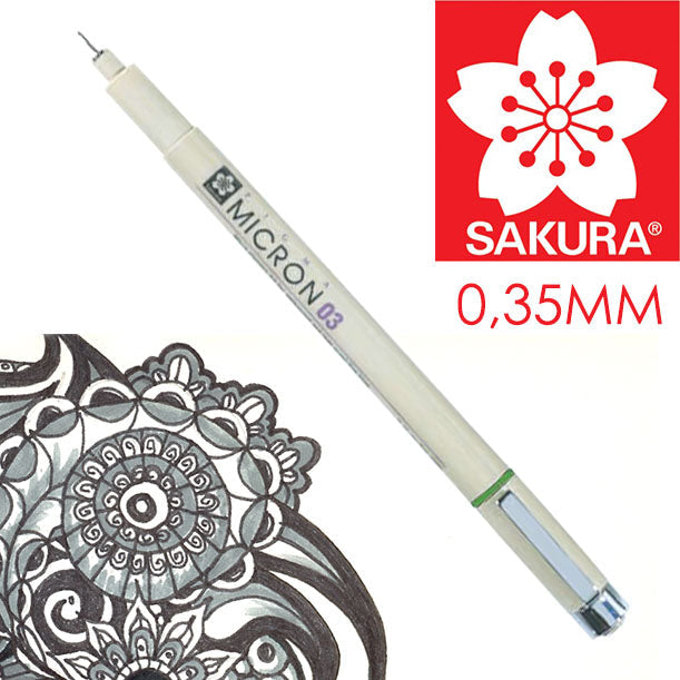 Μαρκαδορος σχεδιου SAKURA Pigma Micron BLACK | διαφορα παχη