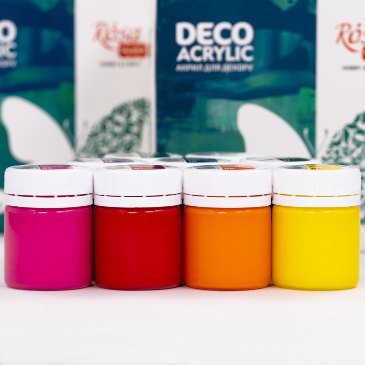 Ματ ακρυλικό χρώμα 9x20ml, δείγμα απόχρωσης
