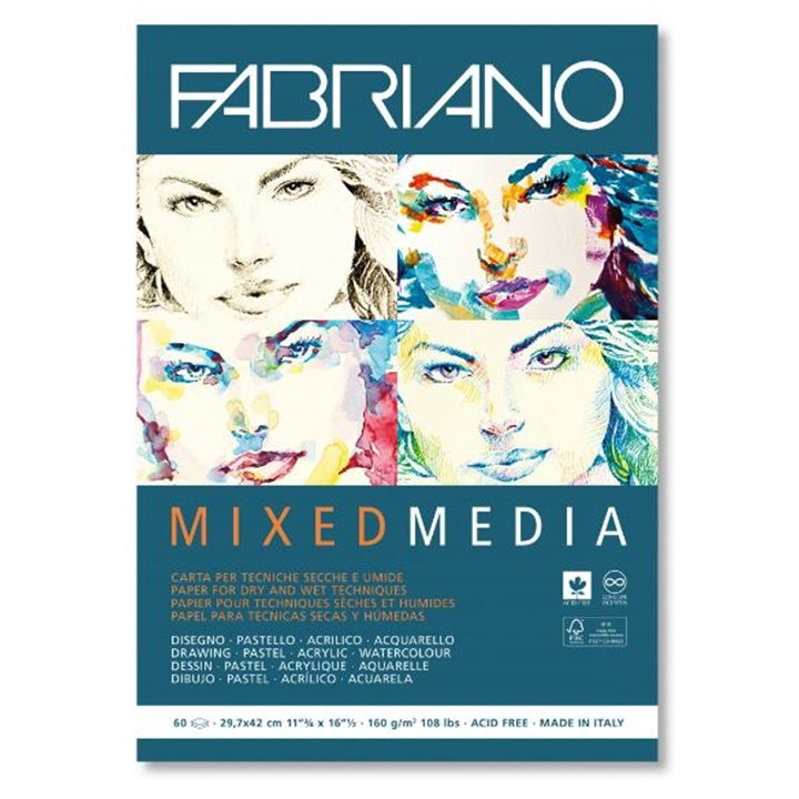 Μαξιλάρι χαρτιού FABRIANO Mixed Media | διαφορετικές διαστάσεις