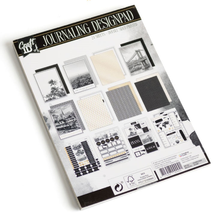 Μαξιλάρι χαρτιού Scrapbooking A5 24 φύλλα μαύρο