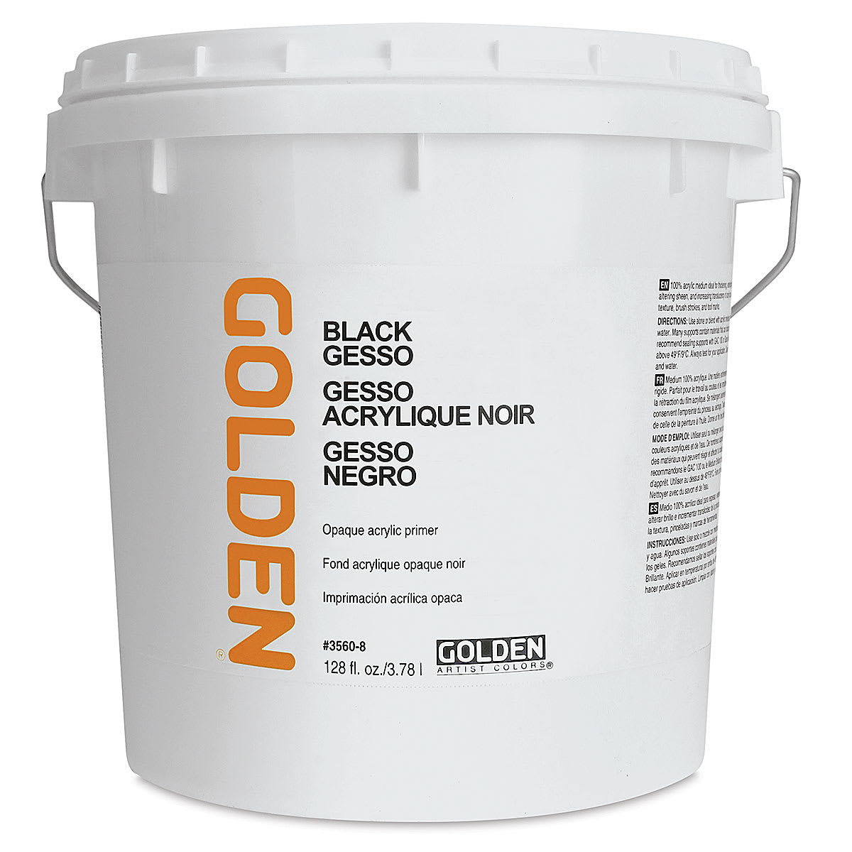 Μαύρο ακρυλικό αστάρι GOLDEN Black Gesso