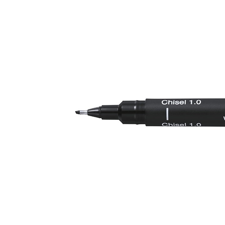 Μαύρο creative liner UNI PIN με κομμένη άκρη | διαφορετικά πάχη