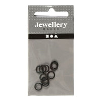 Μαύροι δακτύλιοι σύνδεσης 7 mm x 1 mm - 50 τεμάχια