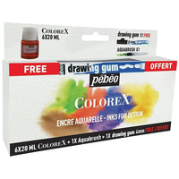 Μελάνι ακουαρέλας Colorex Pebeo -σετ 6 x 20 ml