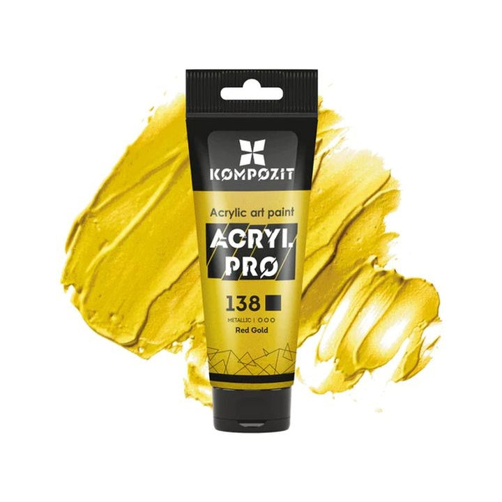 Μεταλλικό ακρυλικό χρώμα ACRYL PRO ART Composite 75 ml – 138 κόκκινος χρυσός