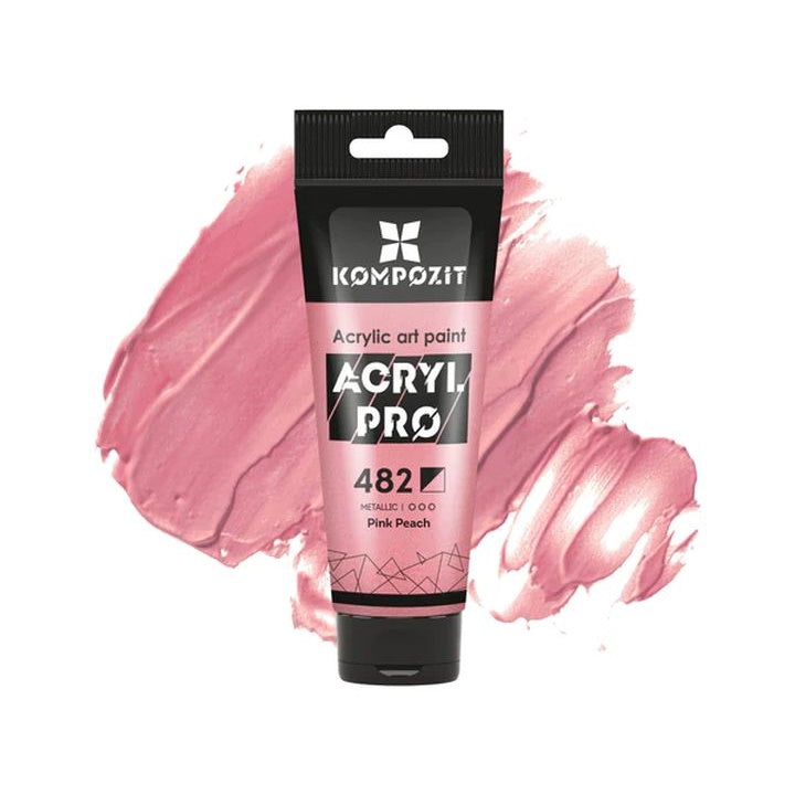 Μεταλλικό ακρυλικό χρώμα ACRYL PRO ART Composite 75 ml – 482 ροζ-ροδακινί