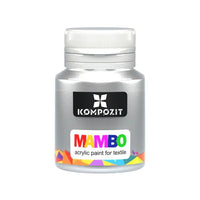 MAMBO Μεταλλική μπογιά για υφάσματα και δέρμα 20 ml – 53 Ασήμι