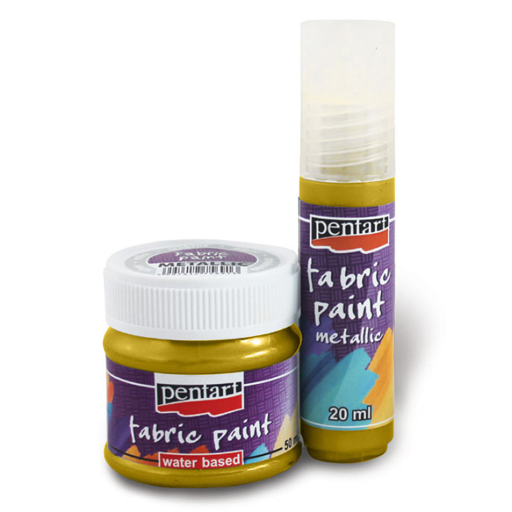 Μεταλλικό χρώμα υφάσματος 20ml, ιδανικό για διακόσμηση