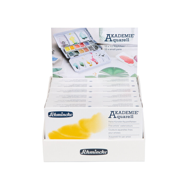Μεταλλική άδεια κασετίνα Schmincke AKADEMIE Aquarell για 12 μισές κυψέλες