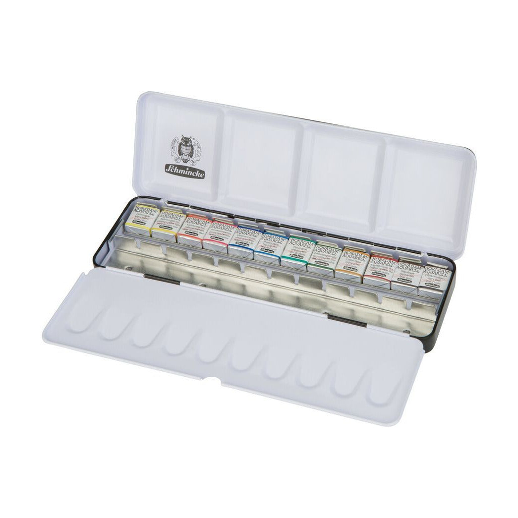 Μεταλλική κασετίνα ακουαρέλας Schmincke HORADAM, 12 x 1/2 pans με επιπλέον χώρο