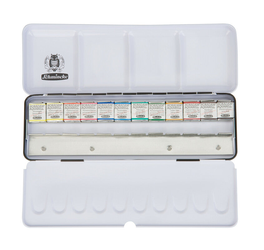 Μεταλλική κασετίνα ακουαρέλας Schmincke HORADAM, 12 x 1/2 pans με επιπλέον χώρο