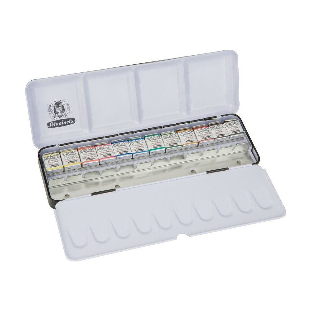 Μεταλλική κασετίνα ακουαρέλας Schmincke HORADAM, 12 x 1/2 pans με επιπλέον χώρο