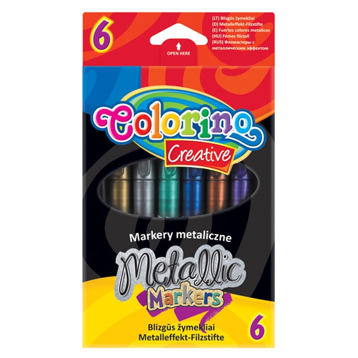 Μεταλλικοί μαρκαδόροι Colorino 6 τεμ.