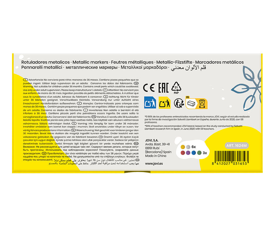 Μεταλλικοί μαρκαδόροι JOVI Jovidecor / σετ 24 τεμ - 6 αποχρώσεις