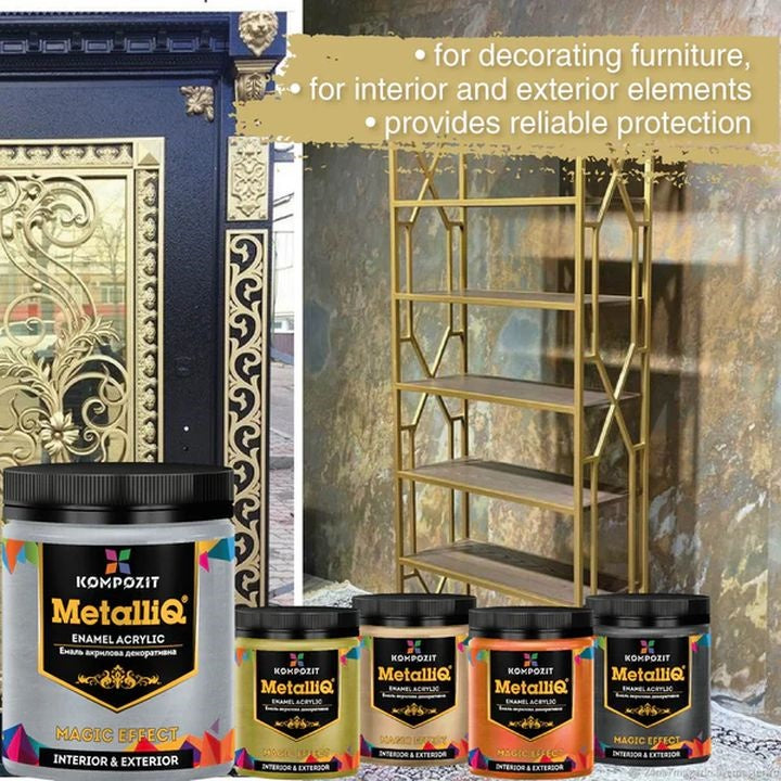 MetalliQ Σύνθετο μεταλλικό ακρυλικό χρώμα 500g | Διάφορες αποχρώσεις