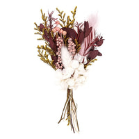 Μίνι αποξηραμένο μπουκέτο "Burgundy Queen" / 20 cm