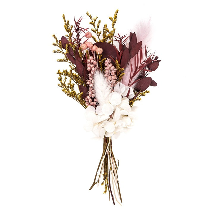 Μίνι αποξηραμένο μπουκέτο "Burgundy Queen" / 20 cm