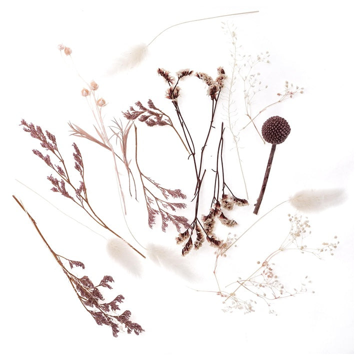 Μίνι αποξηραμένο μπουκέτο "Miss Mauve" / 20 cm