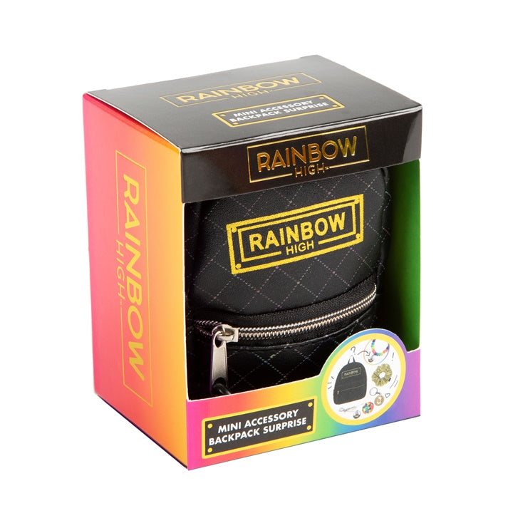 Μίνι σακίδιο πλάτης με αξεσουάρ RAINBOW HIGH μαύρο