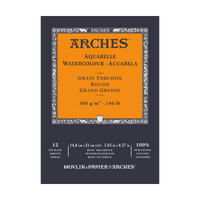 Μπλοκ ακουαρέλας ARCHES Aquarelle Rough φυσικό λευκό 300 g/m² – 12 φύλλα