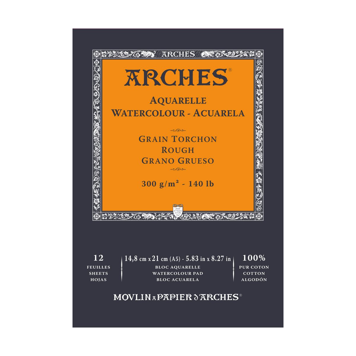 Μπλοκ ακουαρέλας ARCHES Aquarelle Rough φυσικό λευκό 300 g/m² – 12 φύλλα