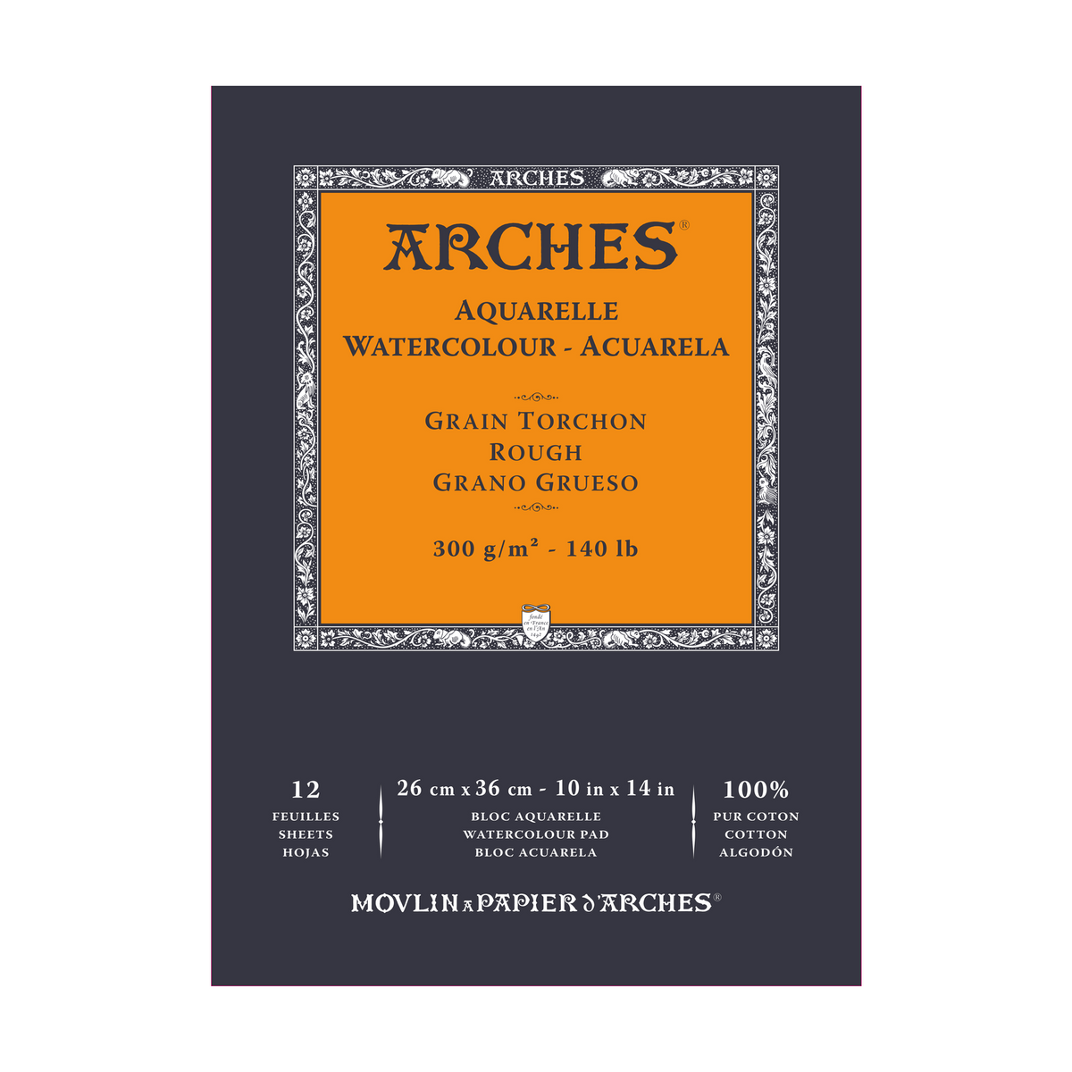 Μπλοκ ακουαρέλας ARCHES Aquarelle Rough φυσικό λευκό 300 g/m² – 12 φύλλα